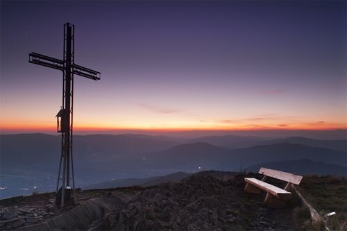 Szczyt Smereka o zachodzie Słońca  fot. M.Kaźmierczak/BieszczadyPhotography