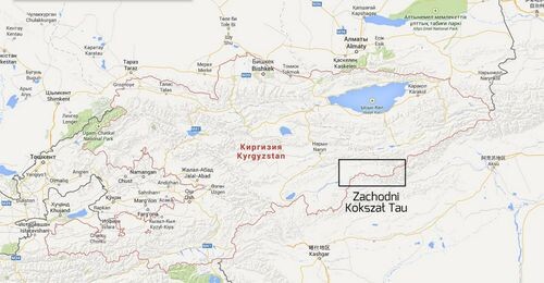 Mapa Kirgistanu_i_Zachodnie_Kokszał_Tau