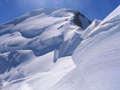 Kopuła szczytowa Mont Blanc granią Gouter, fot. Paulina Wierzbicka