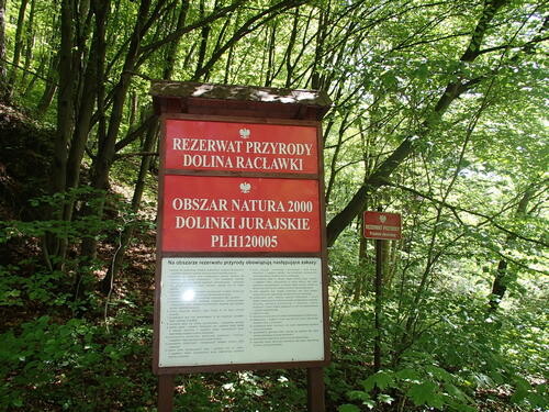 Wejście do rezerwatu przyrody i obszaru chronionego "Natura 2000 Dolinki Jurajskie" (fot. archiwum autora)