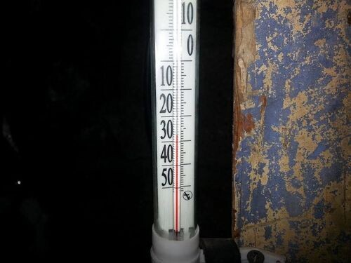 Temperatura w budynku Stacji Meteo 3600 m npm