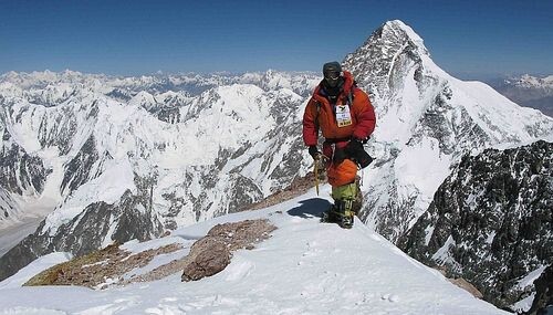 Daniele Nardi na szczycie Broad Peak, fot www.danielenardi.org